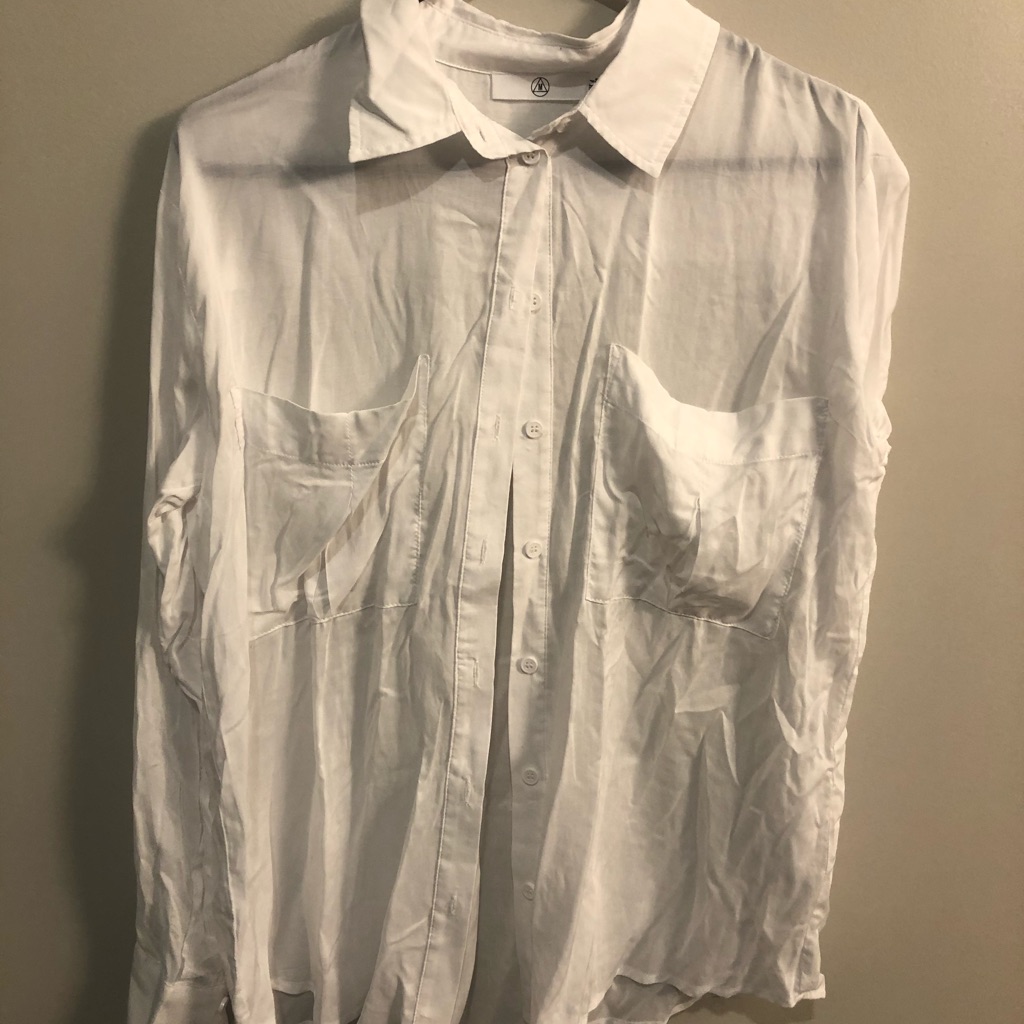 White Missguided Button Down